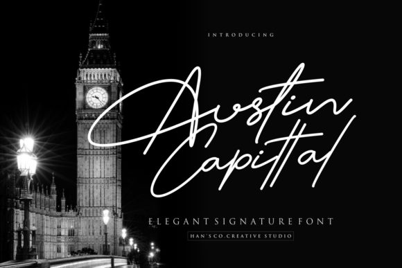 Austin Capittal: Elevate Your Design with Elegant Handwritten Authenticity
