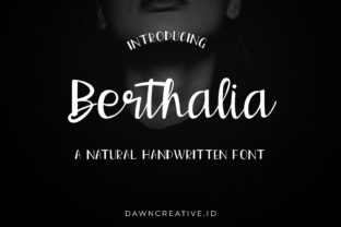 Berthalia: A Natural Handwritten Font for Elegant Simplicity