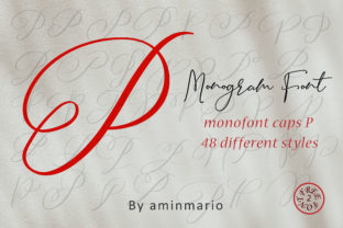 Monogram P Monofont Caps P: A Natural Handwritten Capital P — Designed for Distinction, Not Paragraphs
